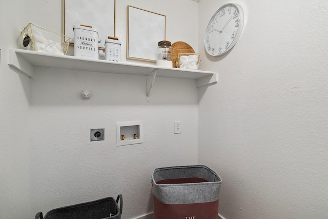 laundry area featuring laundry area, washer hookup, and hookup for an electric dryer