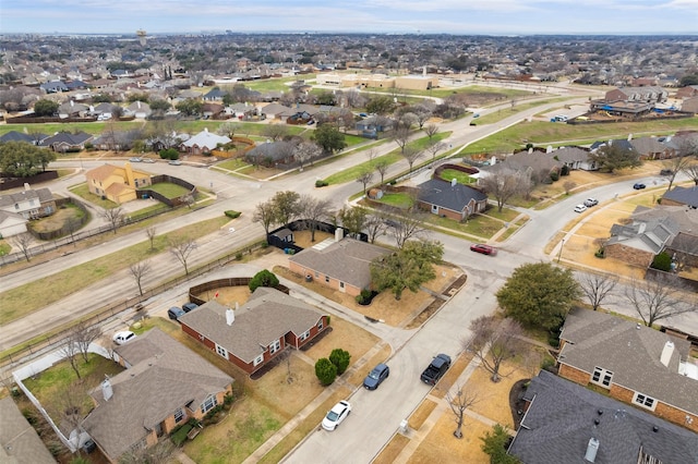 aerial view with a residential view