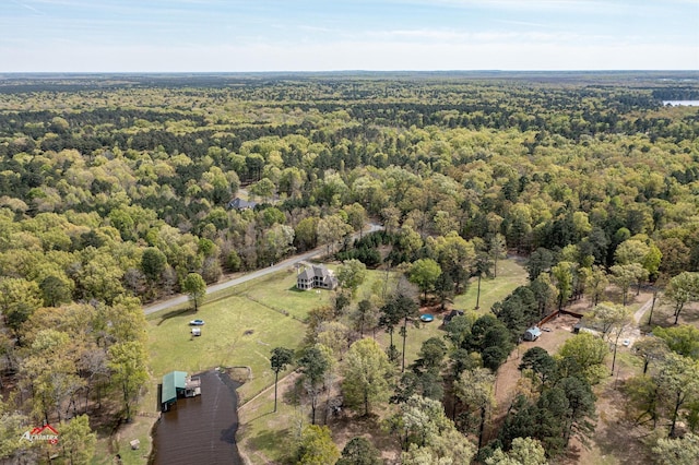 aerial view with a forest view