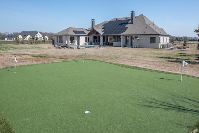 surrounding community featuring a patio area and fence