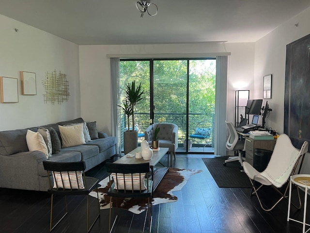 living room featuring wood finished floors