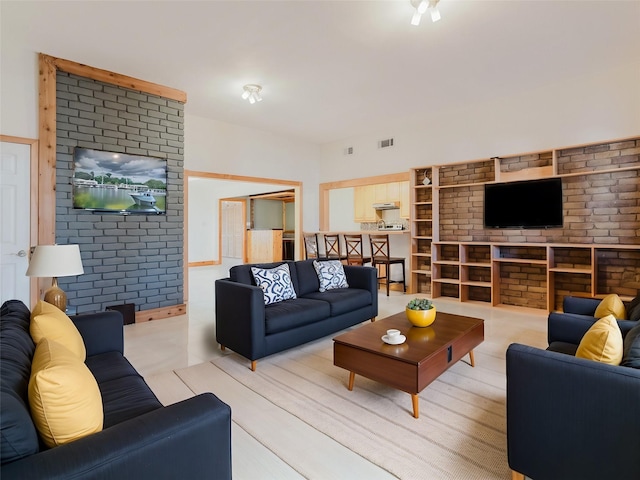 living room with visible vents