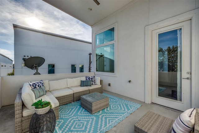 view of patio / terrace with an outdoor hangout area