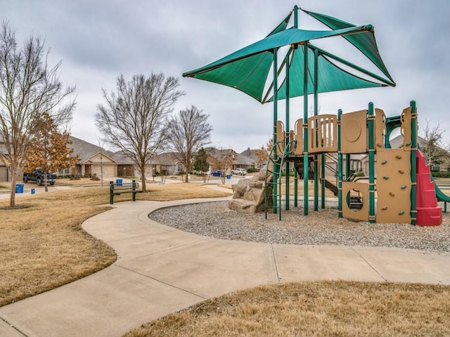 view of community jungle gym