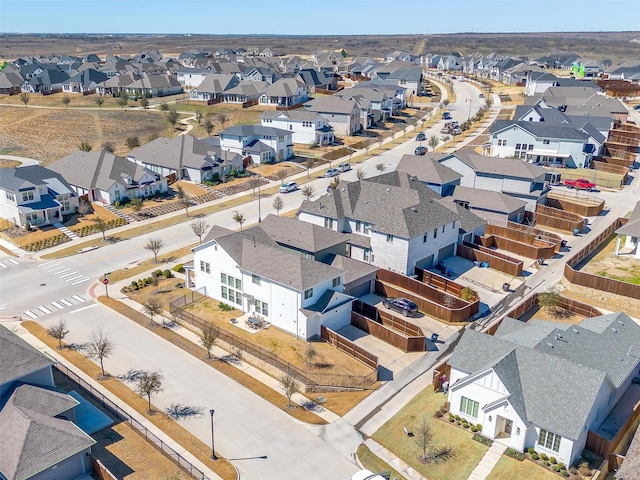 drone / aerial view with a residential view