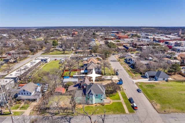 aerial view with a residential view