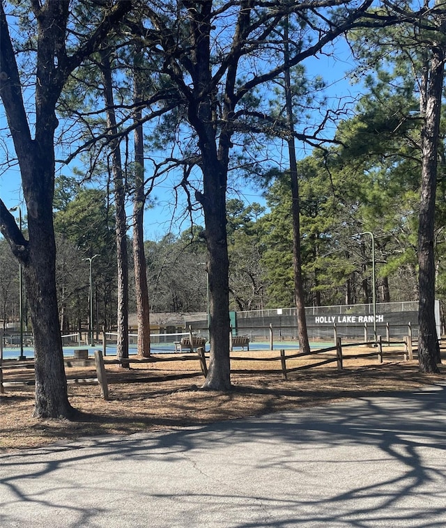 view of home's community with fence