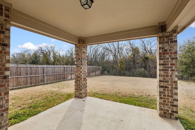 view of patio / terrace with a fenced backyard