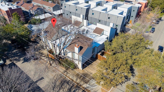 aerial view with a residential view