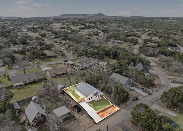 drone / aerial view featuring a residential view