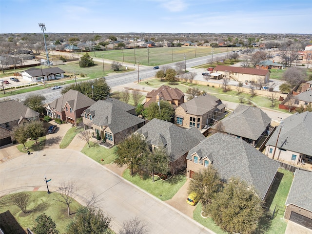 aerial view with a residential view