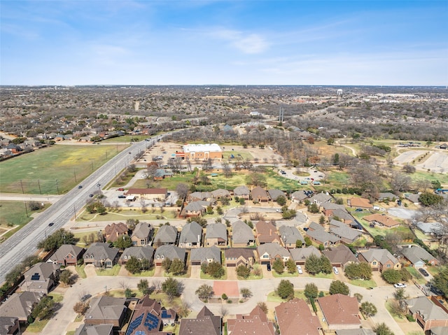 aerial view with a residential view