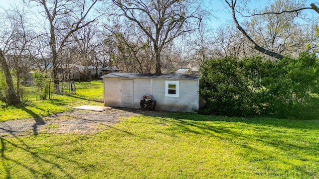 view of shed