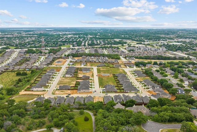 aerial view with a residential view