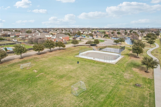 bird's eye view with a residential view