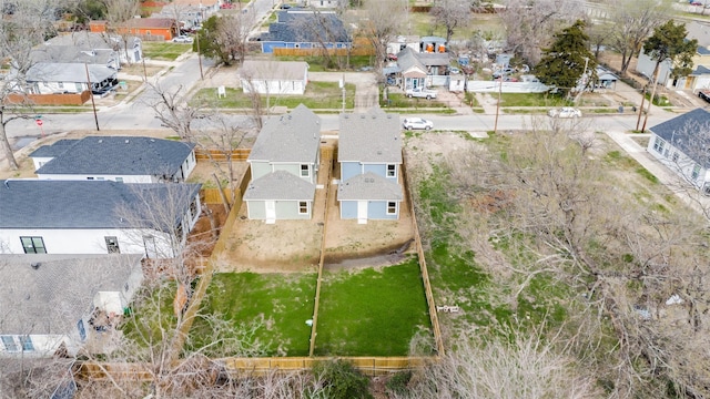 aerial view featuring a residential view