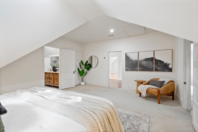 1502 W Virginia St, Mckinney, TX 75069 - carpeted bedroom featuring attic access and baseboards