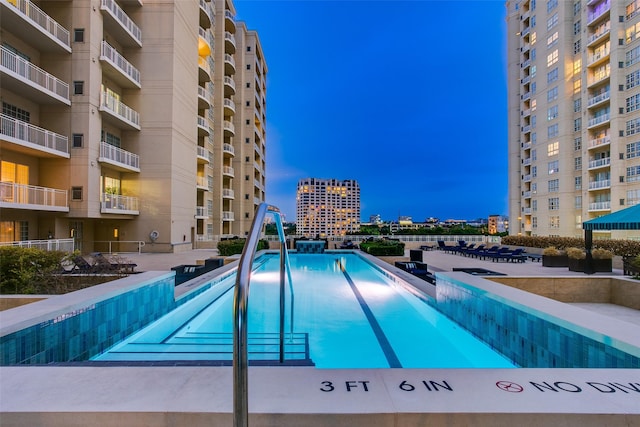 pool with a view of city