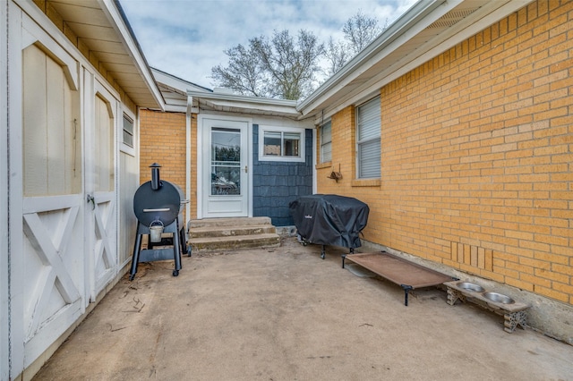 view of patio / terrace with entry steps and grilling area