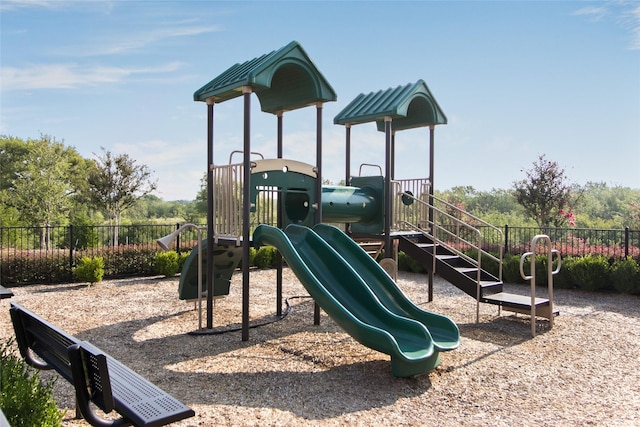 community playground with fence