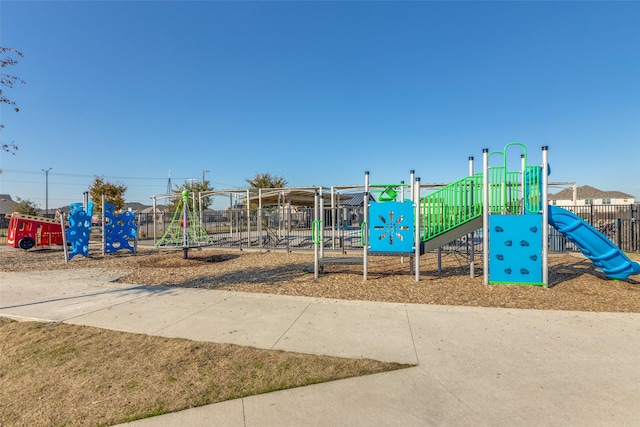 view of community jungle gym