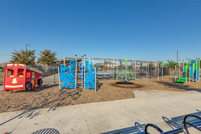 community playground with fence