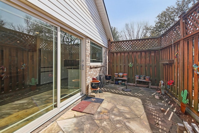 view of patio with fence