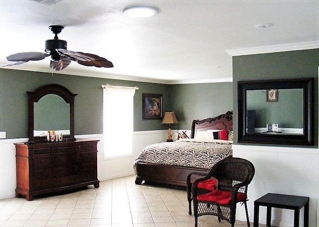 bedroom featuring ornamental molding