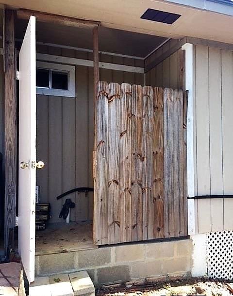 exterior details with board and batten siding