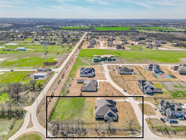 aerial view featuring a residential view