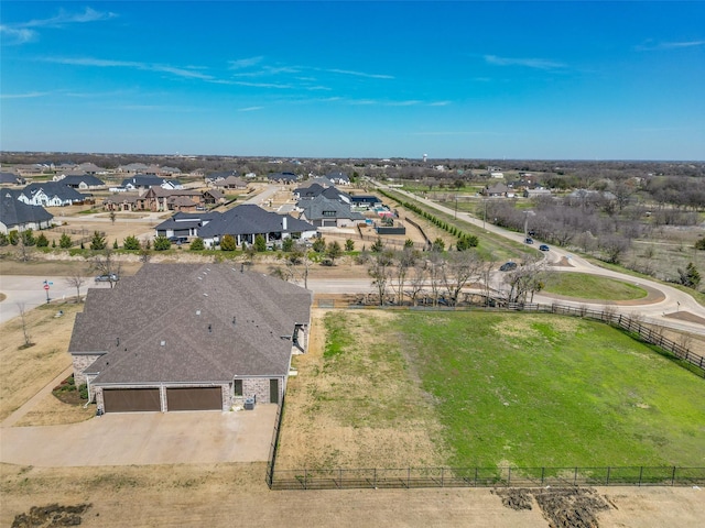 aerial view featuring a residential view