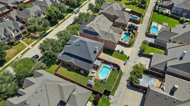 aerial view featuring a residential view