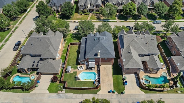 birds eye view of property featuring a residential view