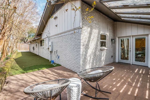 view of patio with fence