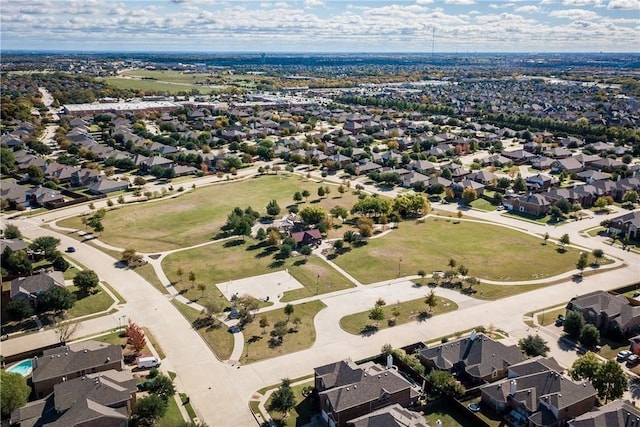 drone / aerial view with a residential view