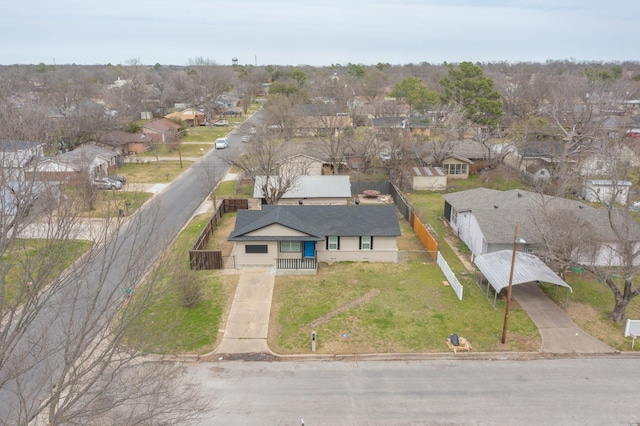 birds eye view of property featuring a residential view