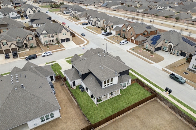 bird's eye view with a residential view