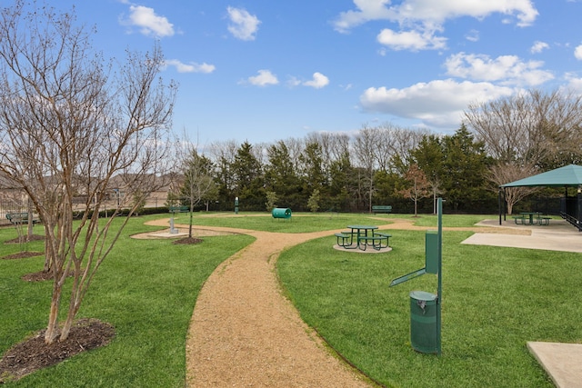 surrounding community featuring a lawn