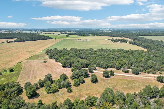 aerial view featuring a rural view