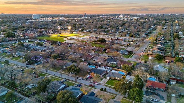 drone / aerial view with a residential view