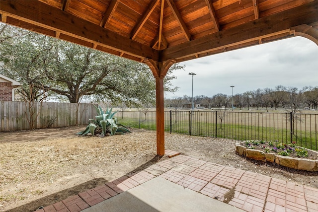 view of patio / terrace featuring a fenced backyard