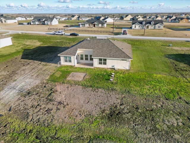 aerial view with a residential view