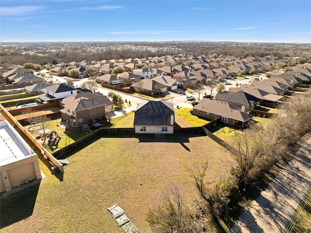 bird's eye view with a residential view