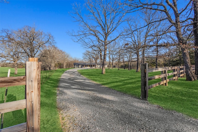view of road featuring driveway