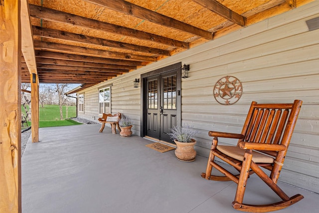 230 Frosty Hollow Rd, Denison, TX 75021 - view of patio / terrace featuring french doors