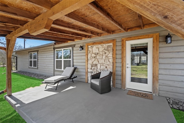 230 Frosty Hollow Rd, Denison, TX 75021 - property entrance with a patio and a yard
