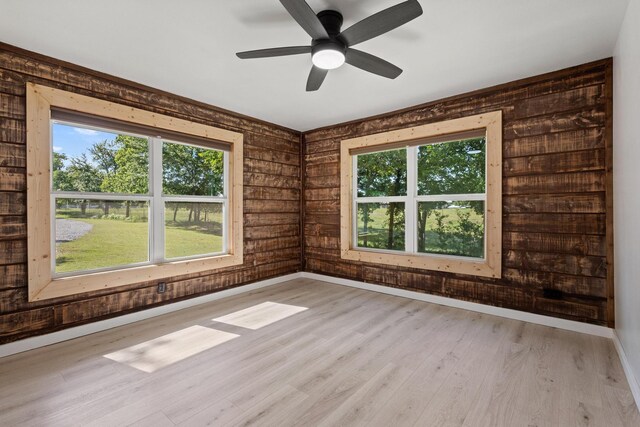 230 Frosty Hollow Rd, Denison, TX 75021 - empty room featuring ceiling fan, light wood-type flooring, and baseboards