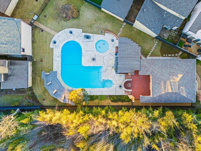 birds eye view of property