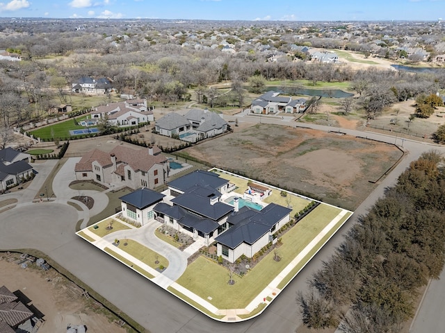 birds eye view of property featuring a residential view