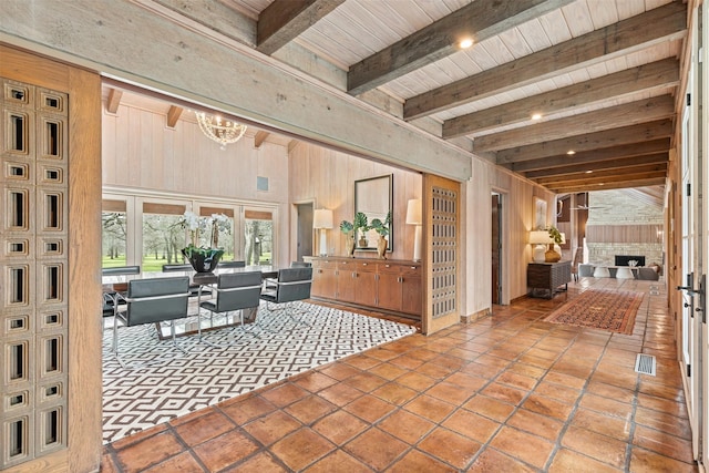 interior space featuring visible vents and french doors